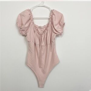 Pink Ruffled Bodysuit
